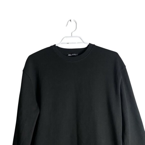 Zara Women's Black Maxi Crewneck Sweater Dress - Picture 2 of 7